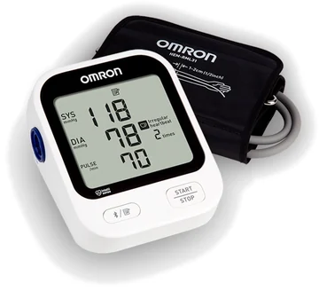 OMRON upper-arm blood pressure monitor with cuff